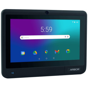 ARBOR IOT-800N-G350 8" Touch Panel PC with MediaTek Genio 350 Quad-Core SoC, LAN, 4 GB memory, multiple I/O
